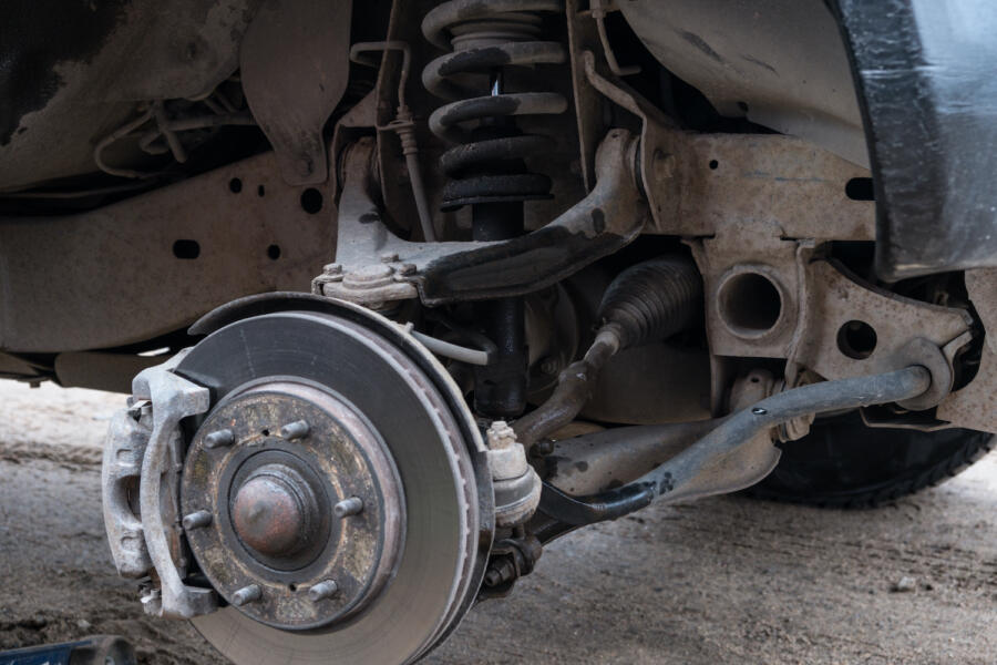 Bad shocks on a vehicle that need replacing