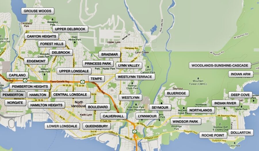 North Vancouver Map