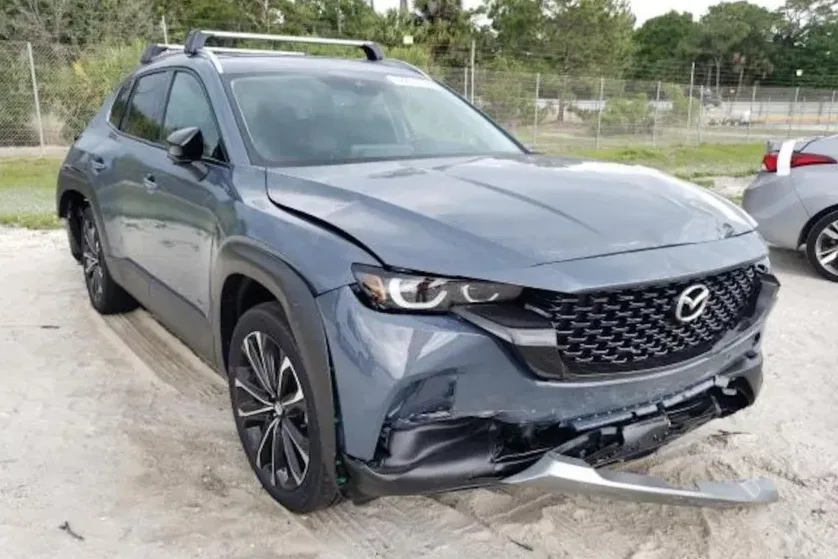 Damaged Mazda SUV